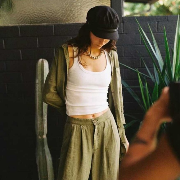 Brixton Vintage Linen Blend Wide Leg Pant - Picture 2 of 6